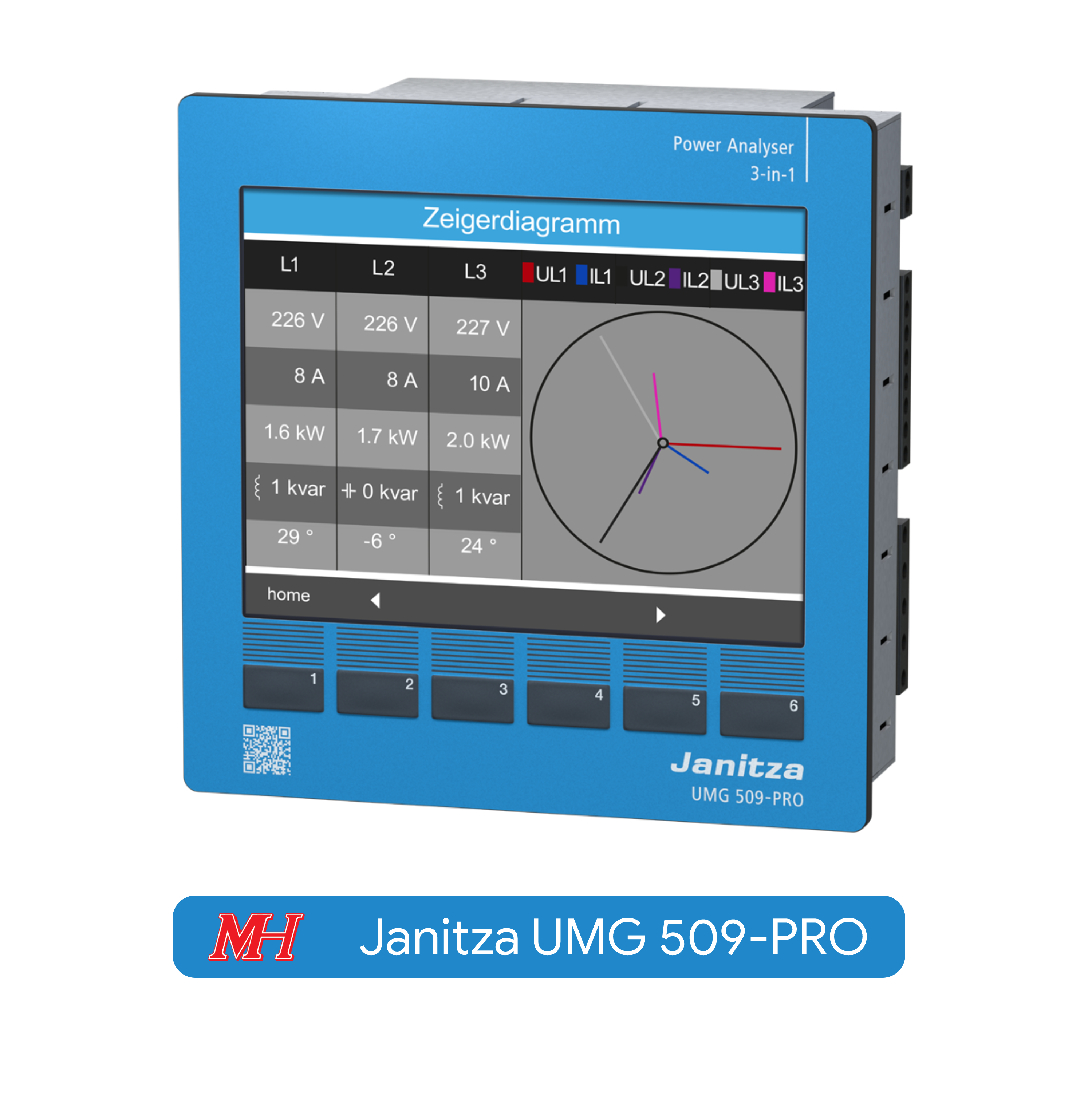 Đồng hồ phân tích chất lượng điện năng Janitza UMG 509-PRO