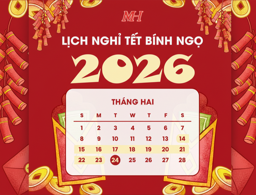 LỊCH NGHỈ TẾT BÍNH NGỌ 2026
