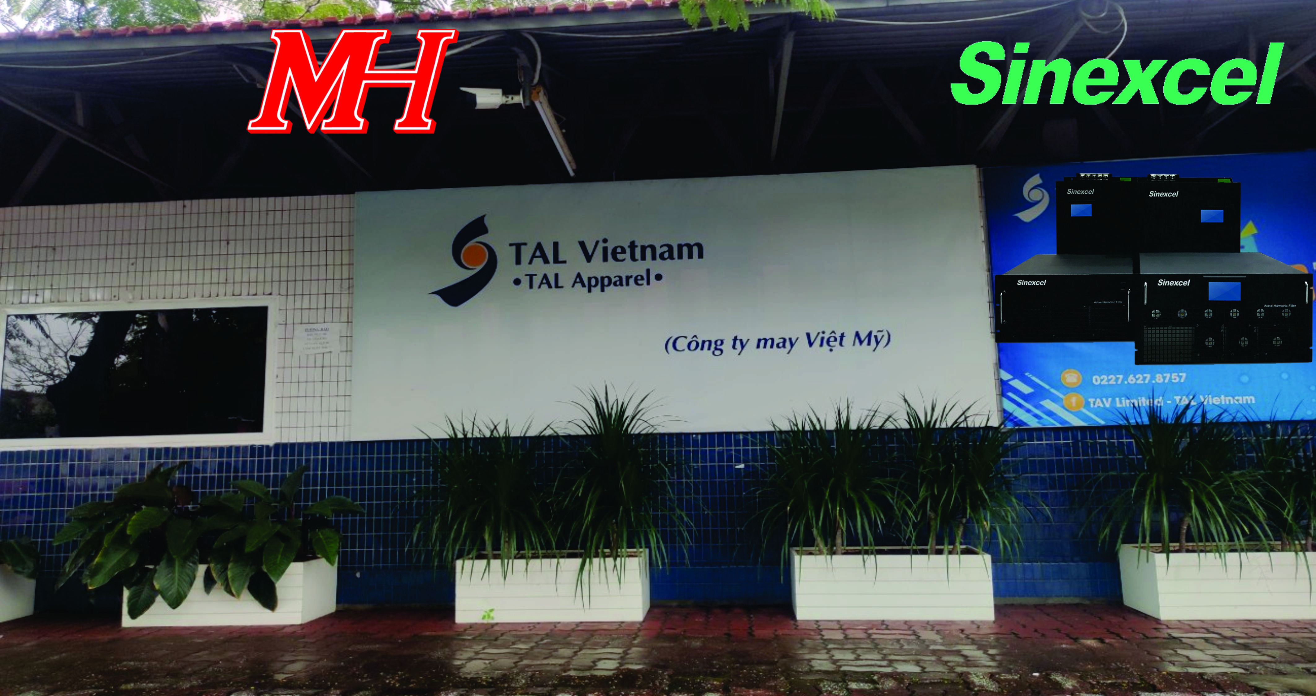 Dự án: Nhà máy TAV Việt Nam - Lắp đặt hệ thống lọc sóng hài chủ động Sinexcel AHF