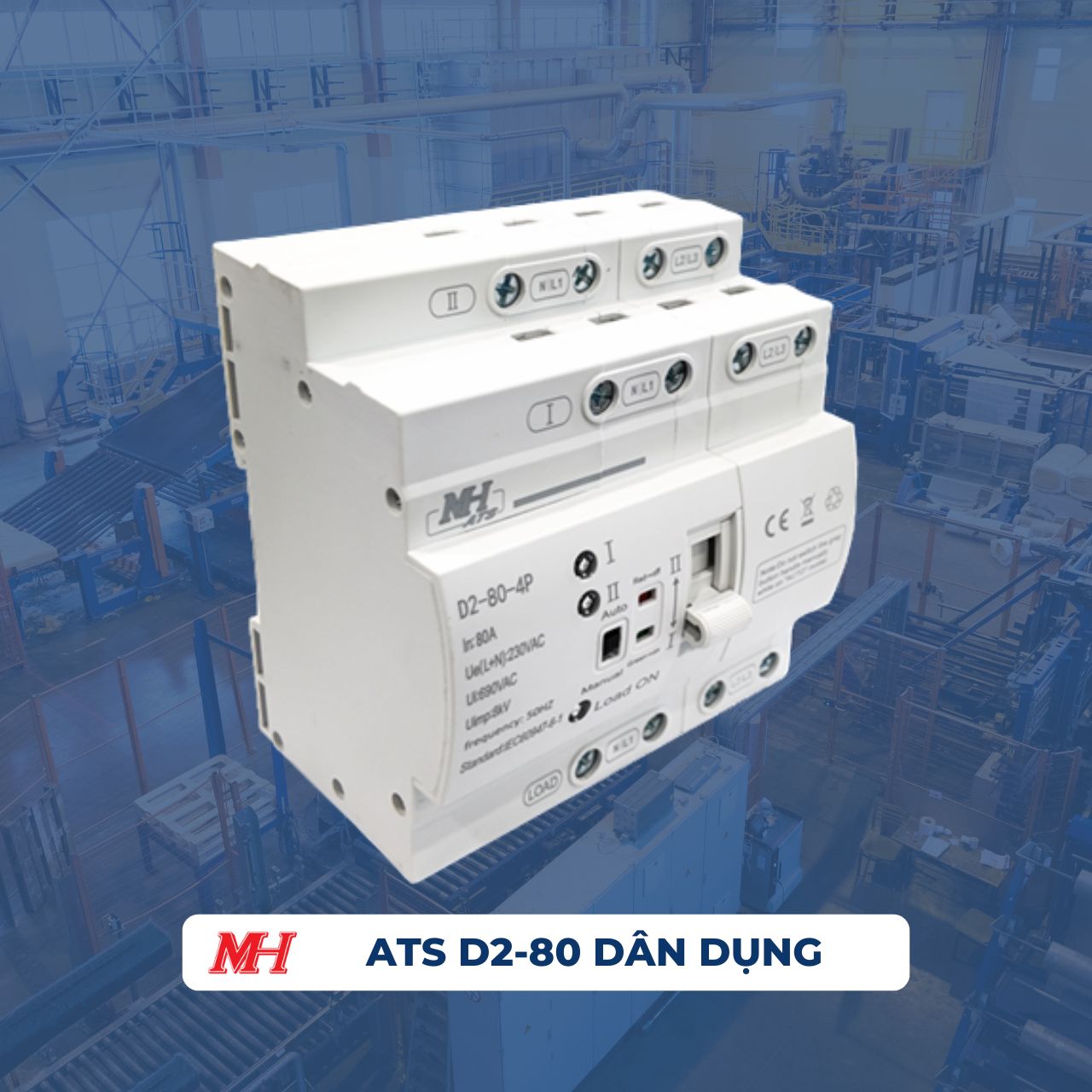 Bộ chuyển nguồn tự động dân dụng MH ATS D2-80